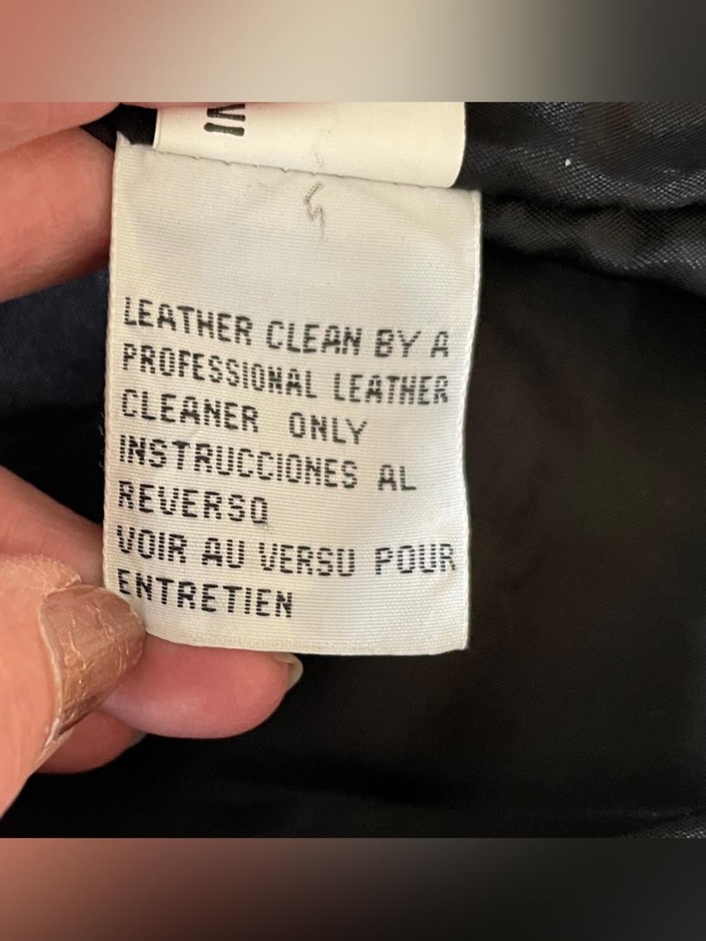 Vintage Spiegel Black Leather Jacket Belted Moto Style Size Small/Medium - Picture 12 of 12